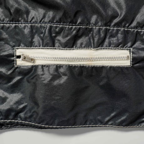 70s-80s White stitch design Nylon Short length Jacket