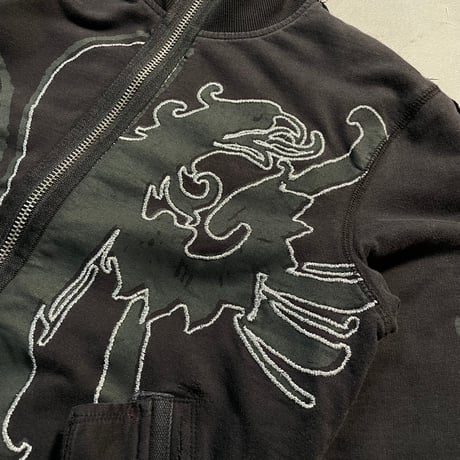 【ASIS】Y2K Embroidery Zip up Sweat Shirt