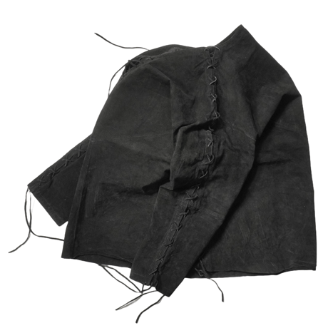 80s- Suede Laceup Pullover