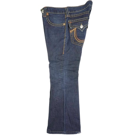Y2K "TRUE RELIGION" -RAINBOW JOEY - Denim Flare Pants