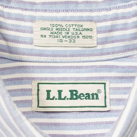80s-90s "L.L.Bean" Stripe Oxford shirt