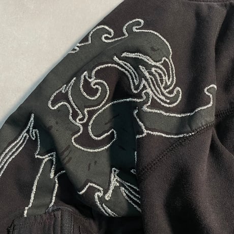 【ASIS】Y2K Embroidery Zip up Sweat Shirt