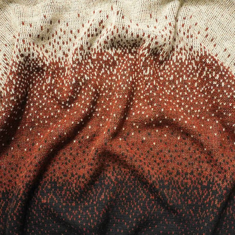 Gradation Pattern Knit Polo Shirt