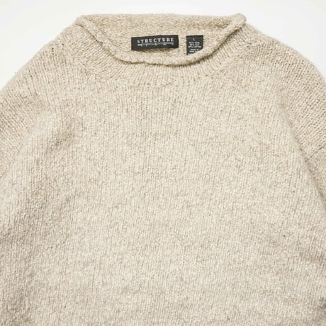 90s- "STRUCTURE" Roll neck Knit Sweater