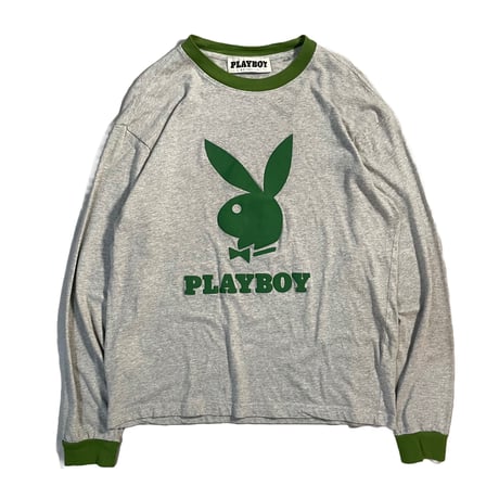 "PLAYBOY" Logo Ringer Long sleeve T-shirt