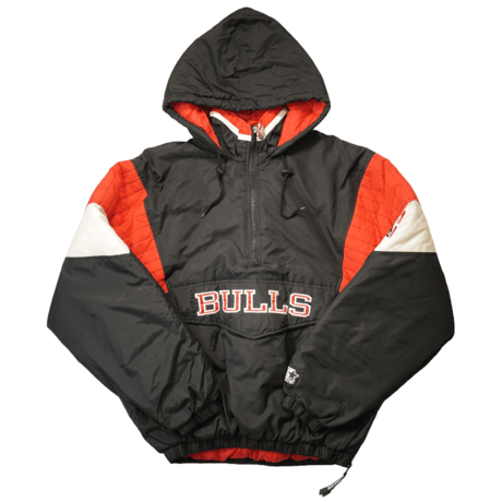 90s "STARTER" NBA official Anorak hoodie / Chicago Bulls