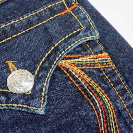Y2K "TRUE RELIGION" -RAINBOW JOEY - Denim Flare Pants