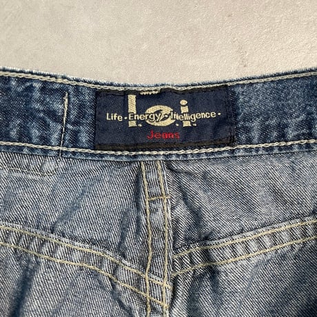 90-00s Side line Baggy Flare Denim