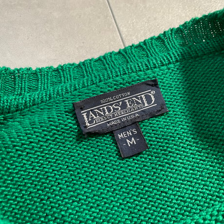 90s "LANDS' END" Cotton knit Sweater