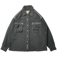 90s- Euro Heavy Cotton × Nylon L/S work shirt