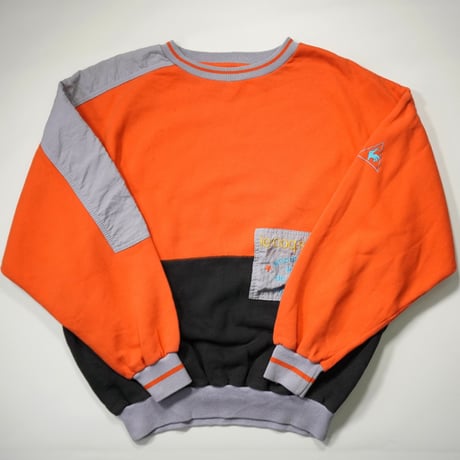 80s "le coq sportif" Nylon switching sweat shirt