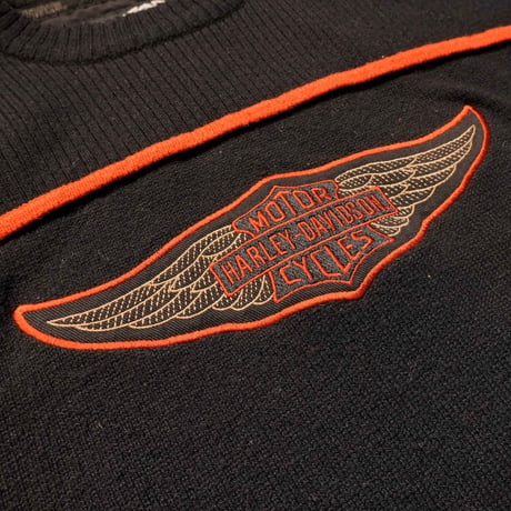 90s "HARLEY-DAVIDSON" Logo Knit Sweater