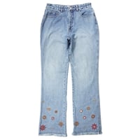 90s "Calvin Klein Jeans" Embroidery Design Denim Semi frare Pants