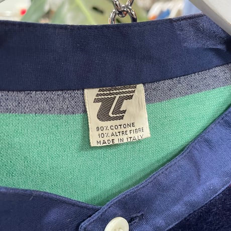 -90s Velour Henry neck T-shirt