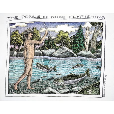 90s "NUDE FLYFISHING" T-shirt