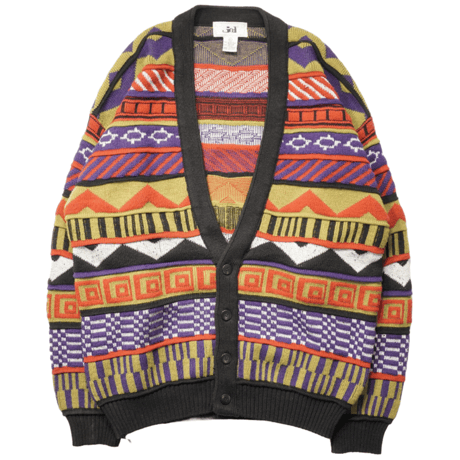 90s- 3D Knit Cardigan