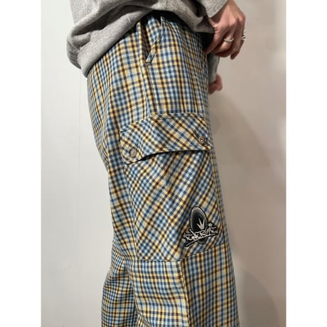 90s- "ENERGIE" Check pattern cargo pants