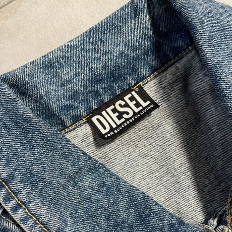 "Diesel" Denim × Cotton Knit Trucker Jacket
