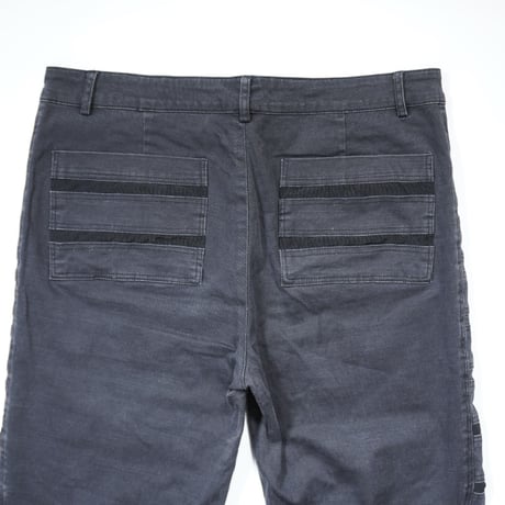 Mesh design flare trousers