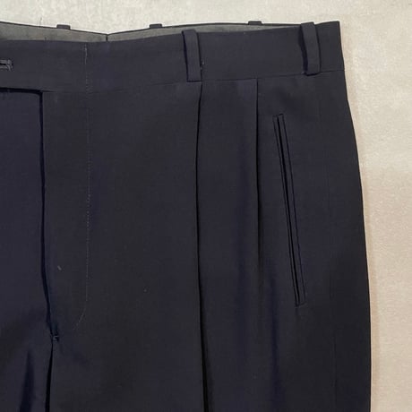 90s "DONNA KARAN" 2tuck Navy Slacks