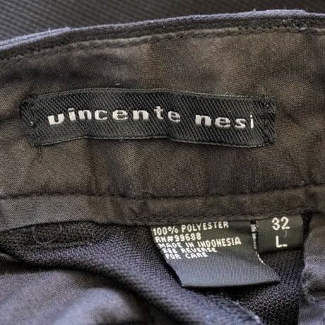 Old "VINCENTE NESI" poly cargo wide slacks