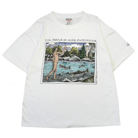 90s "NUDE FLYFISHING" T-shirt