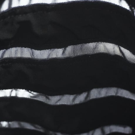Mesh design flare trousers