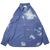 60s-70s "Sears" Bleached desgin cotton work shirt
