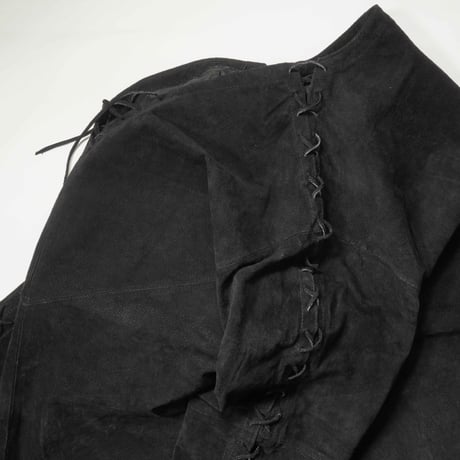 80s- Suede Laceup Pullover
