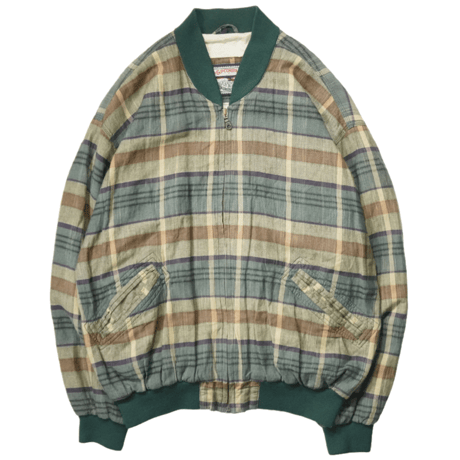 80s-90s Euro Linen × Rayon Bomber Jacket