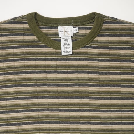 90s "Calvin Klein Jeans" Border T-shirt