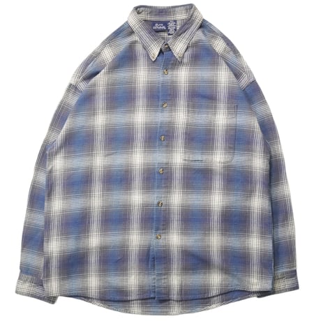 90s "BON HOMME" Ombre check cotton L/S shirt