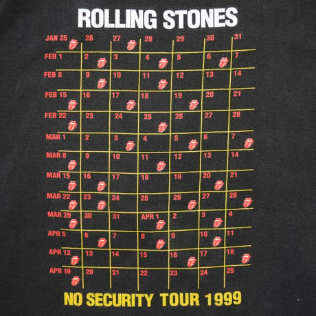 ©1999 Rolling Stones No security tour T-shirts