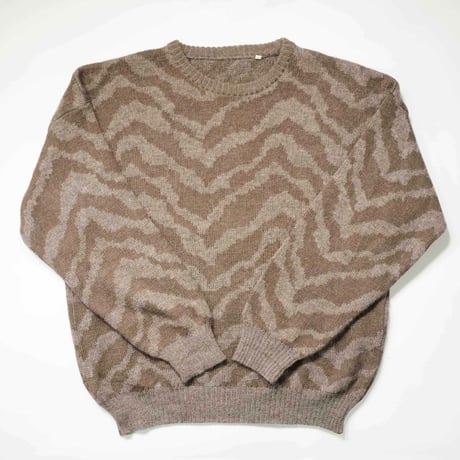 90s- Euro Wool × Alpaca patterned knit sweater