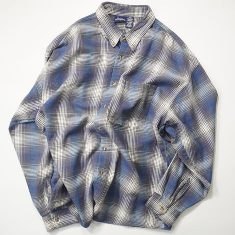 90s "BON HOMME" Ombre check cotton L/S shirt