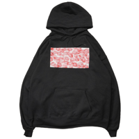 Kiss Mark Design Printed Hoodie