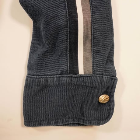 00s Y2K Color denim Zip up shirt