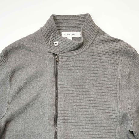 00s "Calvin Klain" Cotton knit Zip-up Blouson