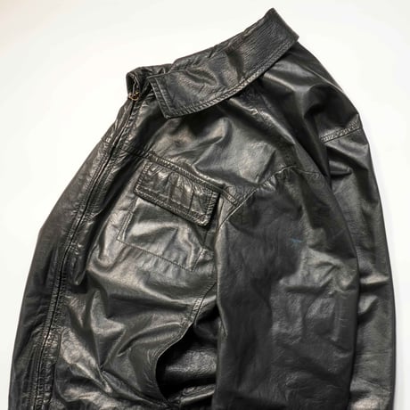 00S "BENETTON" Short Length Soft Leather Jacket
