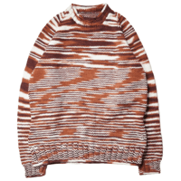 80s- Randam patterned Hand knit sweater