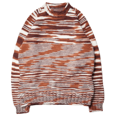 80s- Randam patterned Hand knit sweater