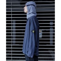 "Stone Island" 2001S/S Cotton–Nylon Convertible Hood Pullover