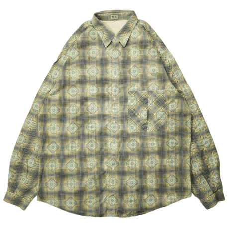 90s Euro Ombre check L/S shirt
