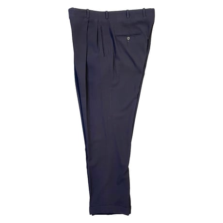 90s "DONNA KARAN" 2tuck Navy Slacks