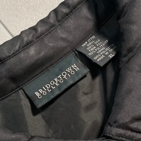 90s- Silk Padding Trucker Jacket