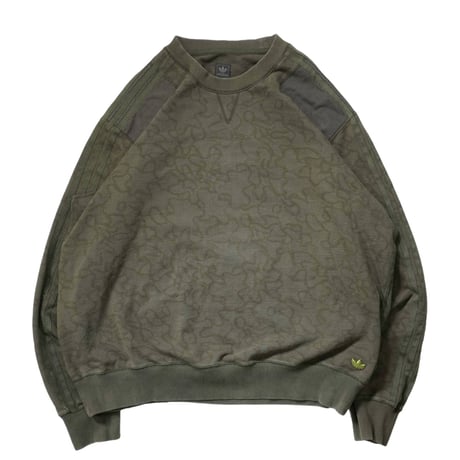 00s "adidas" Ameba Pattern Big Sweat Shirt