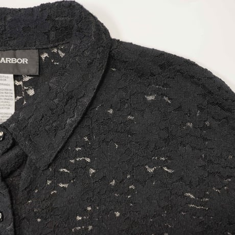 90s "SAG HARBOR" Crochet L/S shirt