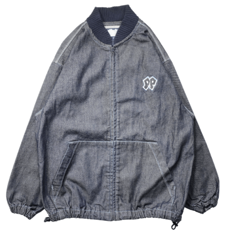 00s Embroidery design Denim Blouson