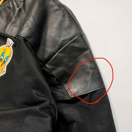90s- Nylon & Leather Versity Jacket