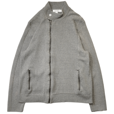 00s "Calvin Klain" Cotton knit Zip-up Blouson